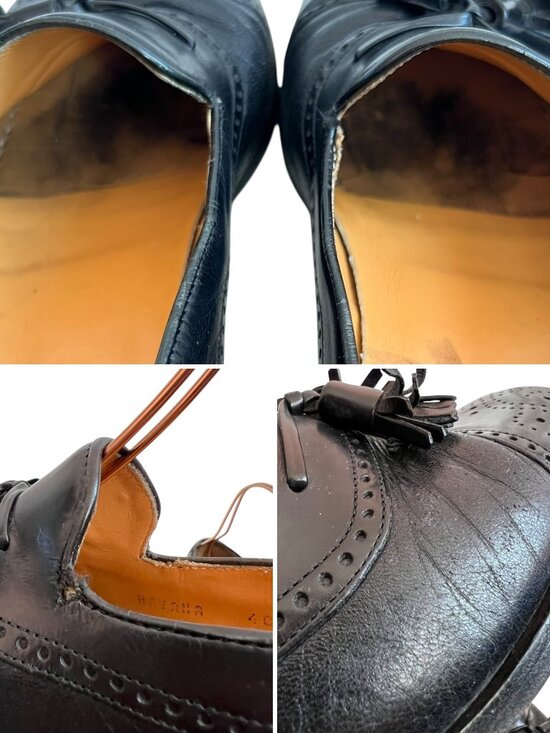 Mezlan loafers Havana black leather slip on shoes mens 8.5 tassel main image 15
